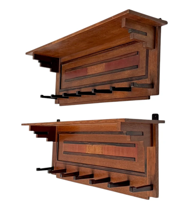 Two Art Deco Modernist Coat Racks by P.E.L. Izeren for De Genneper Molen